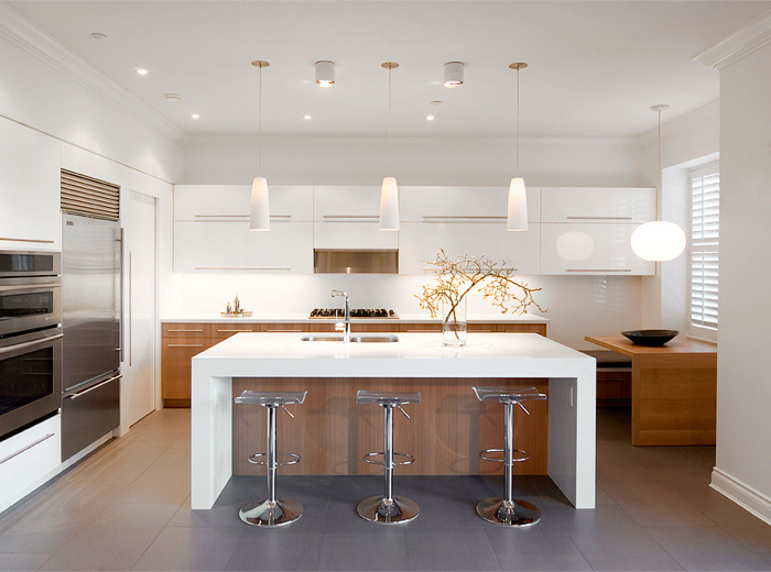 West Vancouver home custom renovation architecture and interior design of kitchen and island