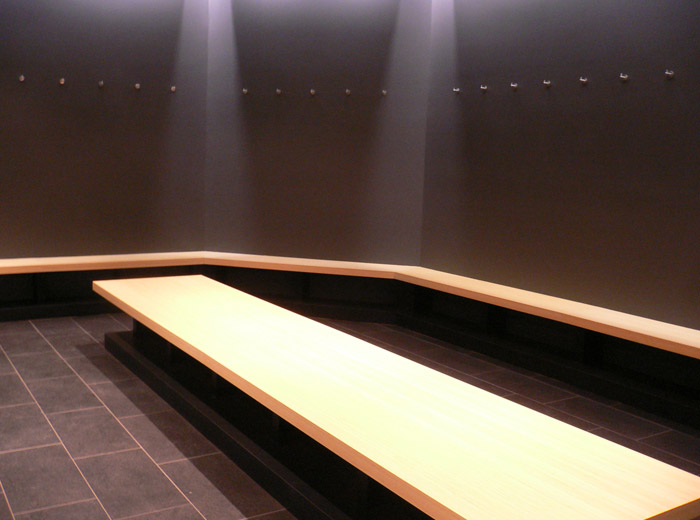 Yyoga Highgate Burnaby yoga studio architecture change room bench